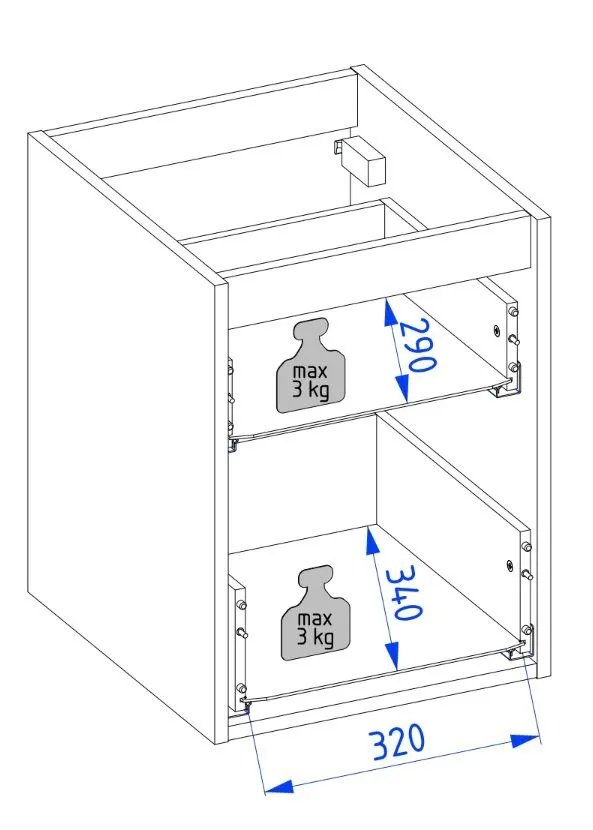 Szafka łazienkowa niska ARCO 40 cm grafitowa z cichym domykiem | MIRAT  kolekcja ARCO