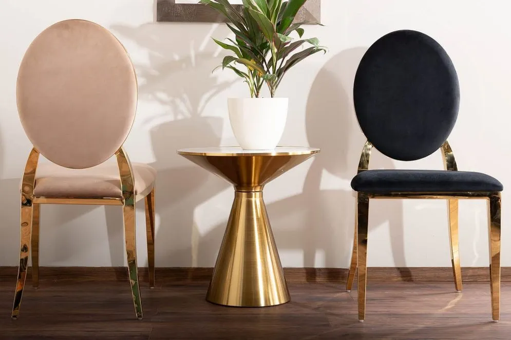 Ława ARIES 50x50 biały marmur/złota w stylu glamour I sklep meblowy MIRAT. styl GLAMOUR