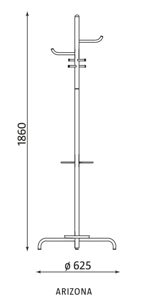 Wieszak ARIZONA aluminium do przedpokoju Nowy Styl | MIRAT.