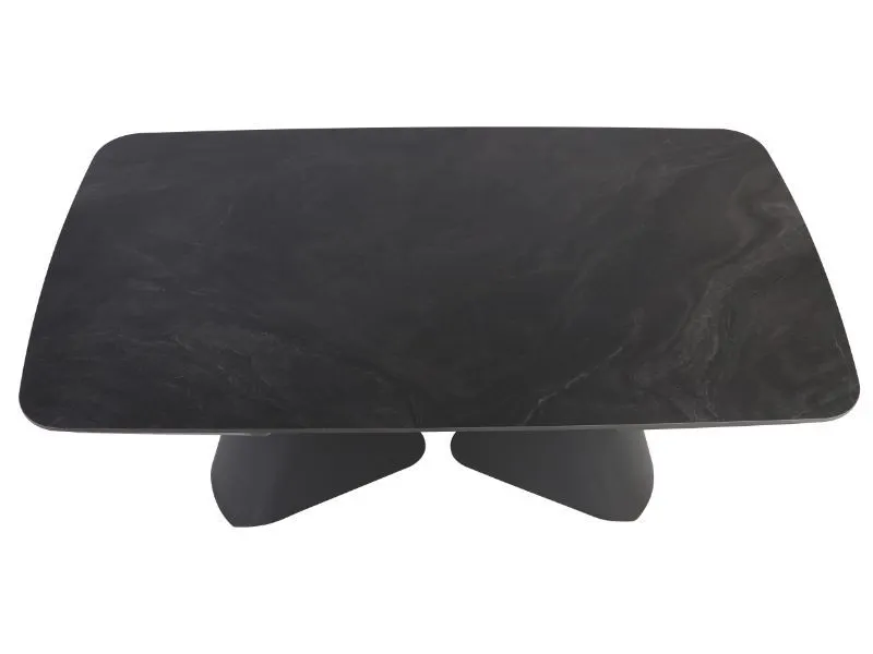 Elegancki stół ceramiczny Armando 160(240)x90 cm czarny mat | MIRAT styl LOFT