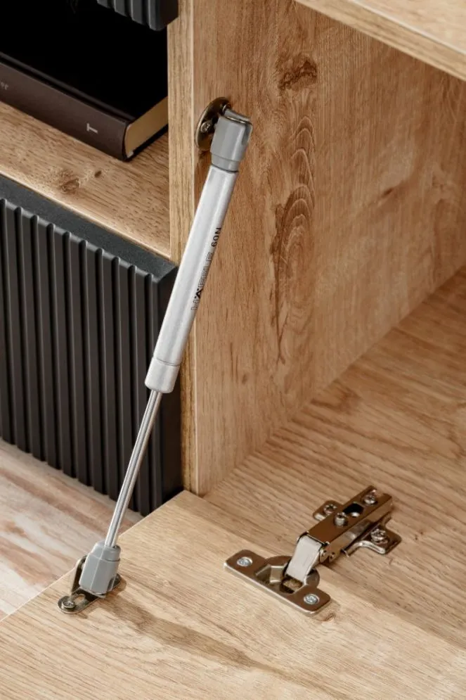 Meblościanka ARON LED dąb ribbeck/czarny mat nowoczesna I sklep meblowy MIRAT. styl RYFLOWANY kolekcja ARON