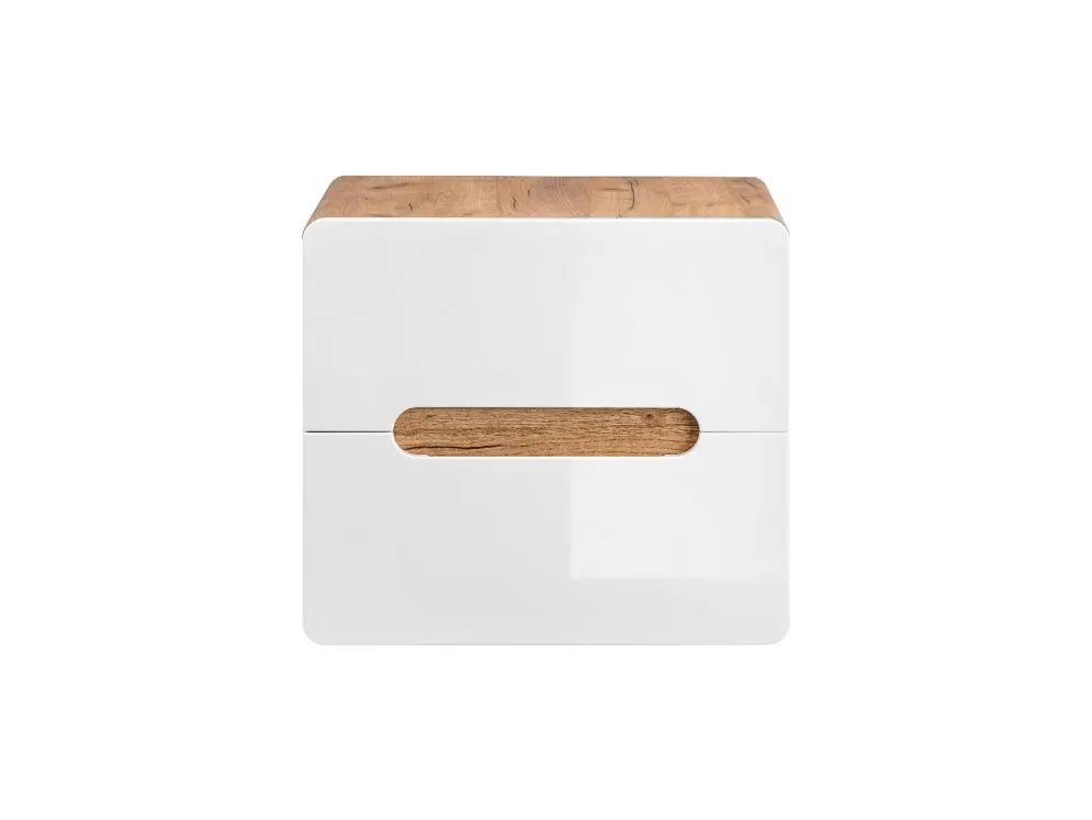 Szafka pod umywalkę nablatową ARUBA 60 cm biała/dąb | MIRAT. w stylu  kolekcja ARUBA