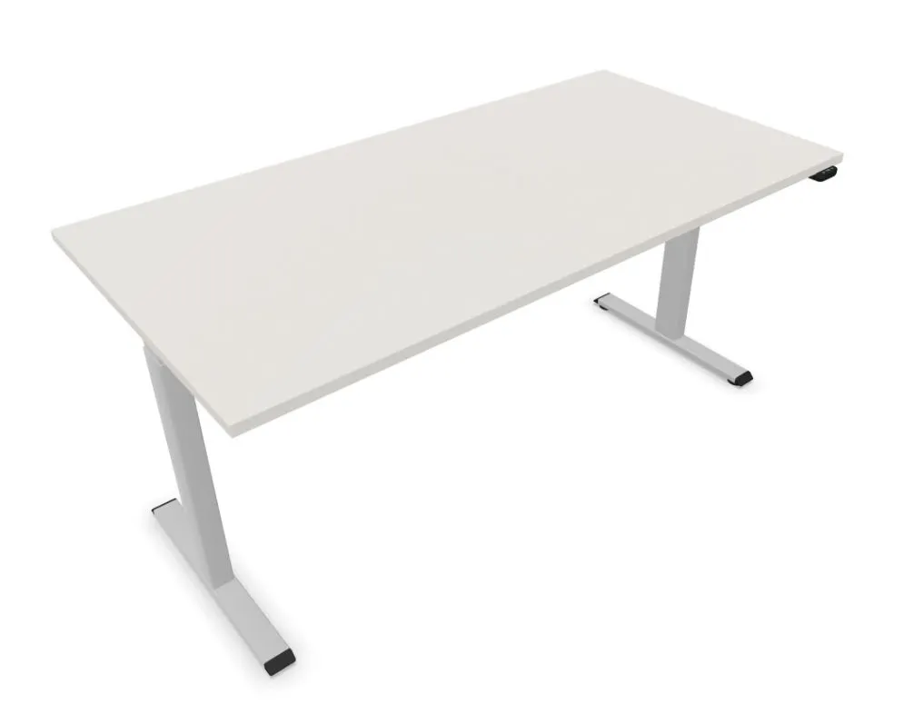 Biurko eCOMO 160x80cm platinum z regulacją nowoczesne I sklep meblowy MIRAT.