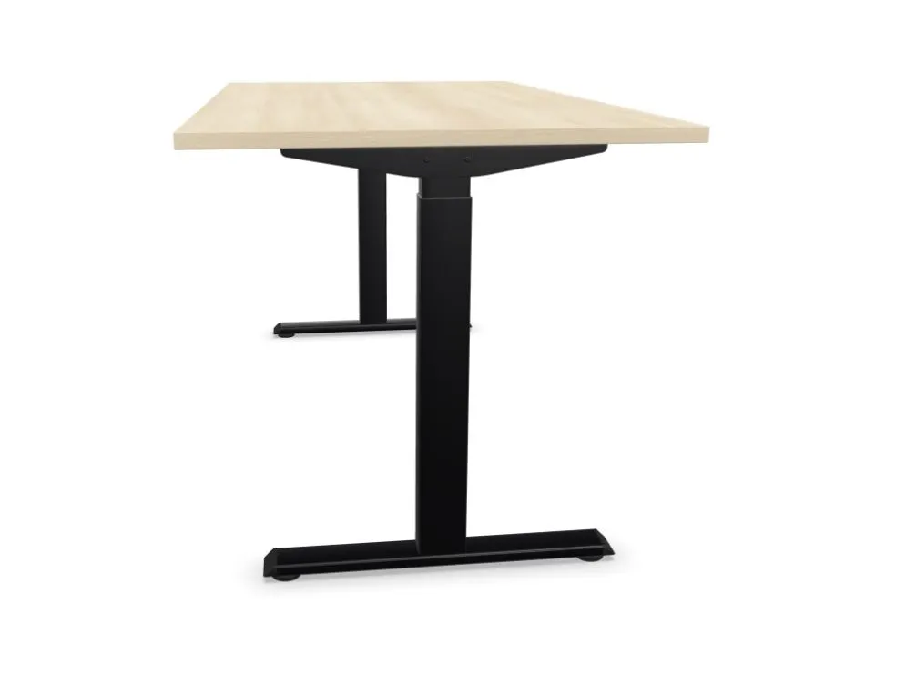 Nowoczesne biurko eCOMO 140x70cm akacjowe z regulacją wysokości I sklep meblowy MIRAT.