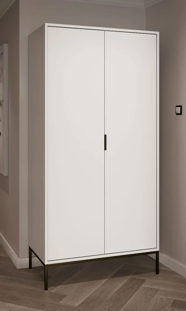 Szafa AUSTIN biała/czarna dwudrzwiowa I sklep meblowy MIRAT. styl GLAMOUR kolekcja AUSTIN