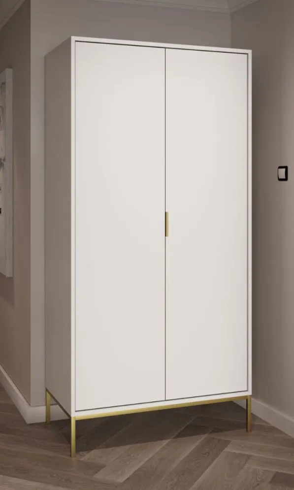 Szafa AUSTIN biała/złota dwudrzwiowa w stylu glamour I sklep meblowy MIRAT. styl GLAMOUR