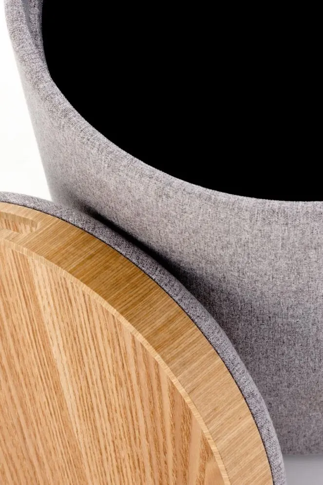 Zestaw puf AVIKO jasnoszare ze schowkiem | MIRAT.