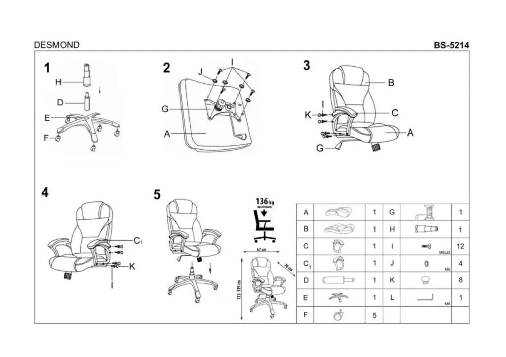Fotel biurowy Desmond czarny gabinetowy | MIRAT. w stylu  kolekcja
