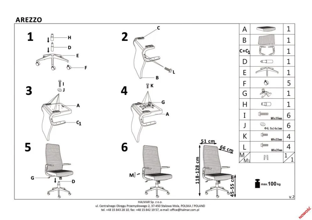 Fotel biurowy AREZZO szary z podłokietnikami | MIRAT.
