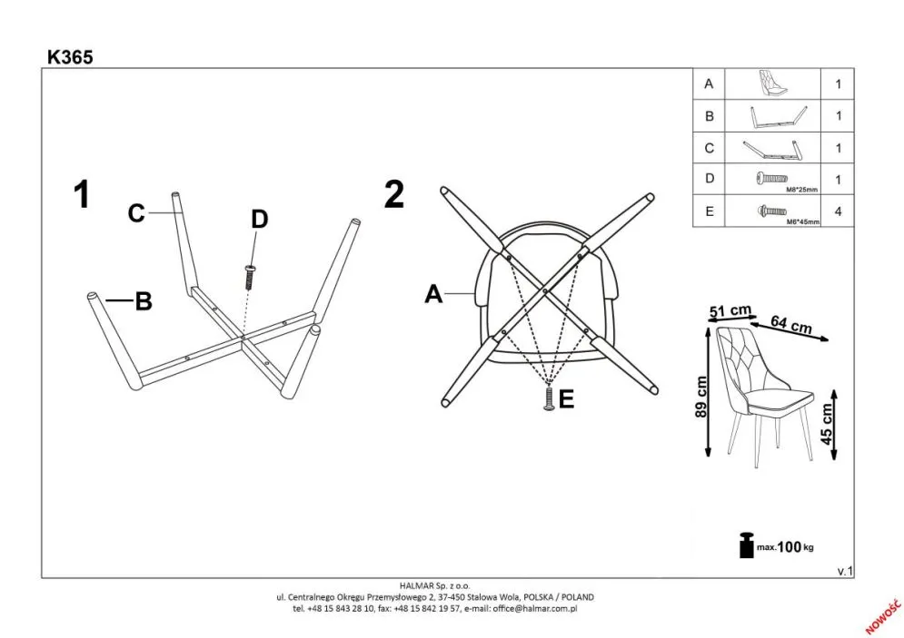 Krzesło K365 VELVET ciemno zielone tapicerowane z pikowanym oparciem | MIRAT. w stylu GLAMOUR kolekcja