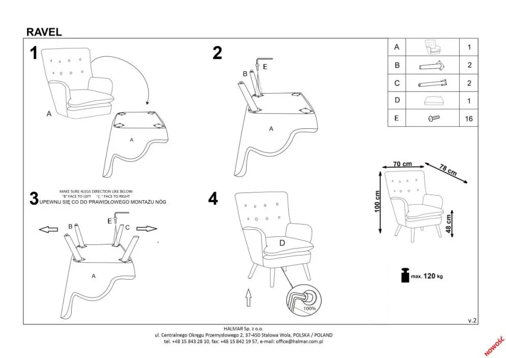 Fotel RAVEL VELVET granatowy tapicerowany aksamitem | MIRAT. w stylu kolekcja