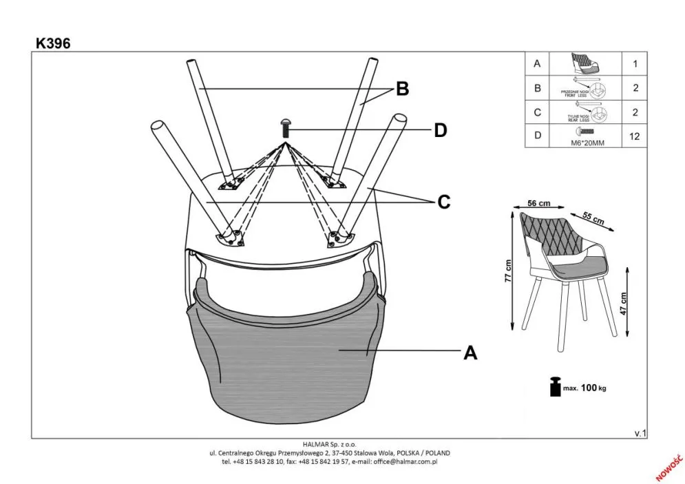 Krzesło K396 VELVET szare z gięte sklejki jasny dąb | MIRAT.