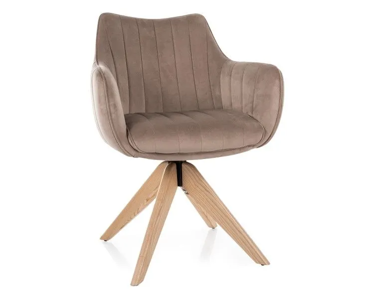 Krzesło tapicerowane AZALIA D VELVET ciemnobeżowe I sklep meblowy MIRAT. styl LOFT, SKANDYNAWSKI