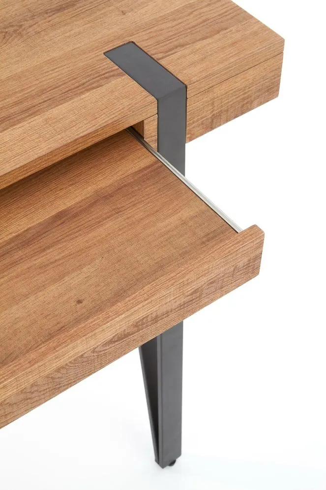 Biurko B-39 orzech miodowy/czarne komputerowe | MIRAT. w stylu LOFT kolekcja