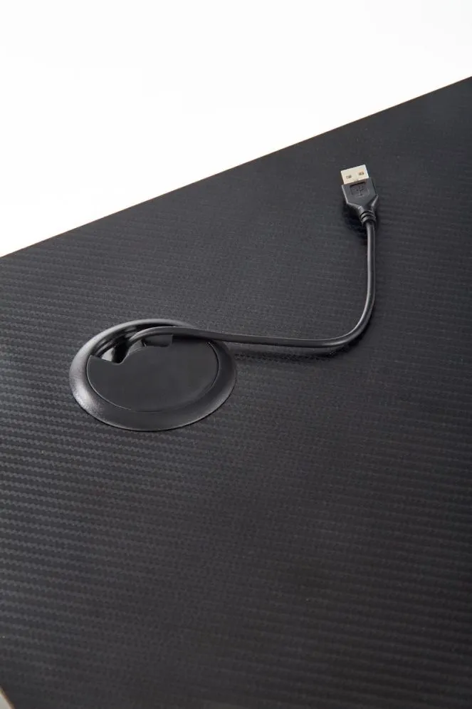 Biurko gamingowe B40 czarno czerwone z podświetleniem LED | MIRAT. w stylu kolekcja