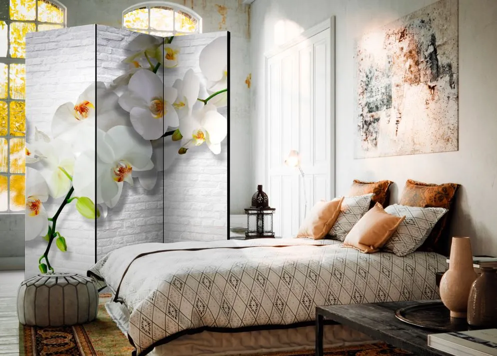 Parawan jednostronny Kwiaty 135x172 cm 3-częściowy wielokolorowy | MIRAT.