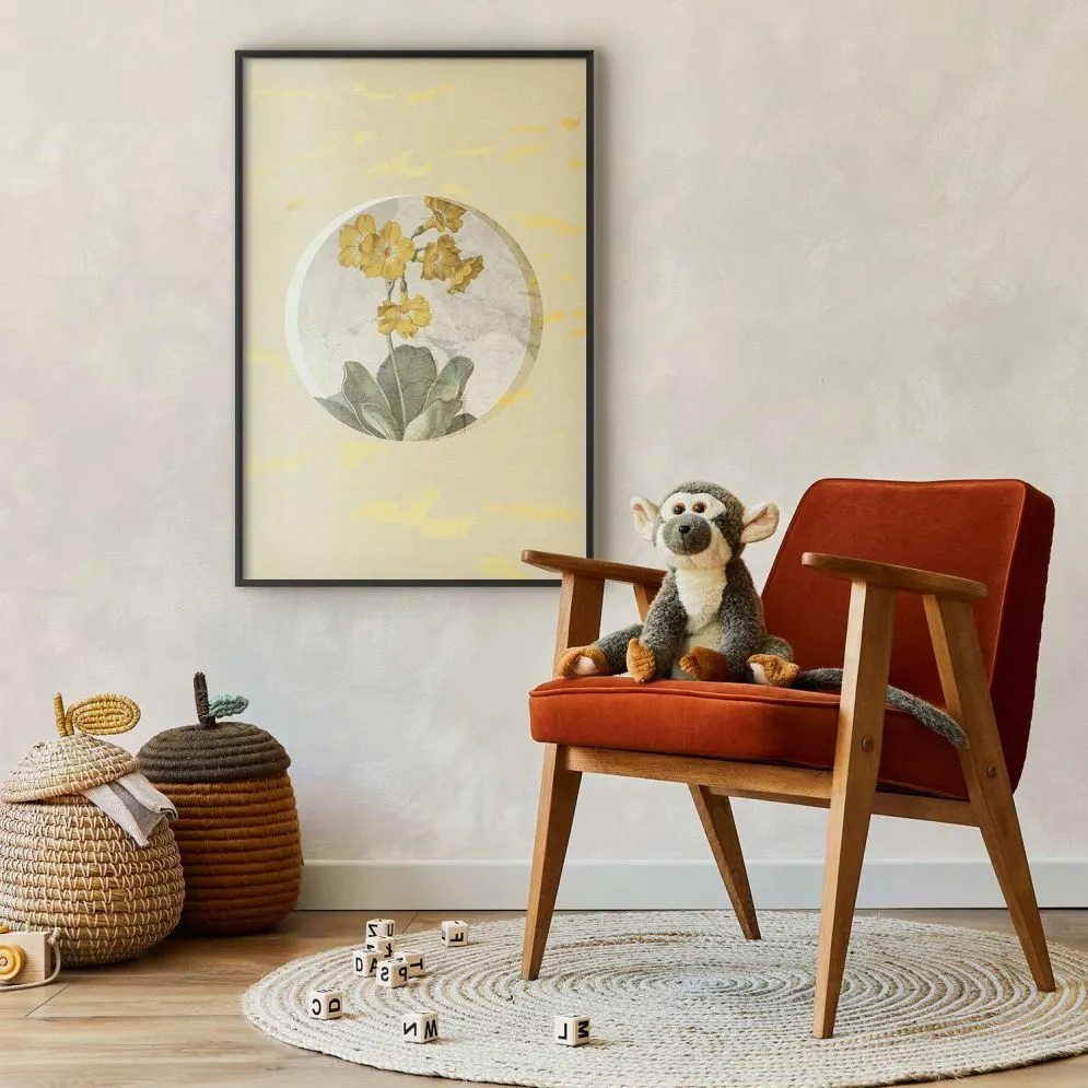 Plakat Kwiat w kole 29,7x42 cm z ramą czarną bez marginesu | MIRAT.