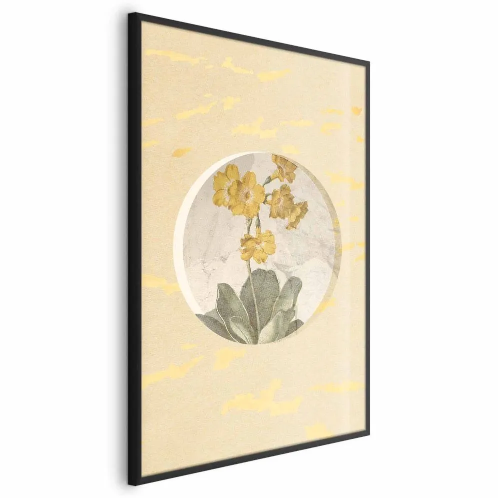 Plakat Kwiat w kole 29,7x42 cm z ramą czarną bez marginesu | MIRAT.