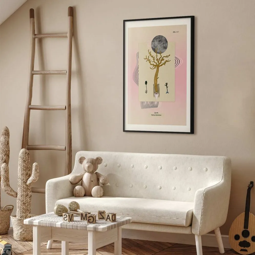 Plakat Niezwykła roślina 21x30 cm z ramą czarną z marginesem | MIRAT.