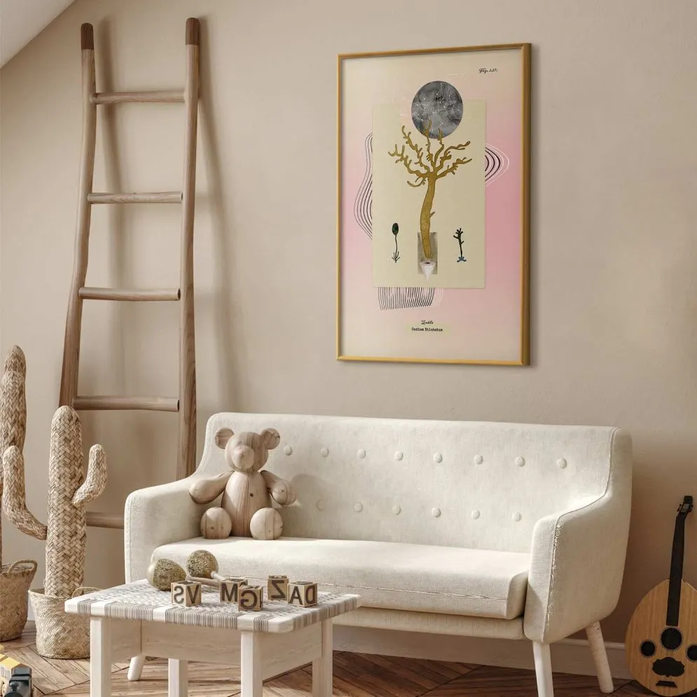 Plakat Niezwykła roślina 40x60 cm z ramą złotą bez marginesu | MIRAT.