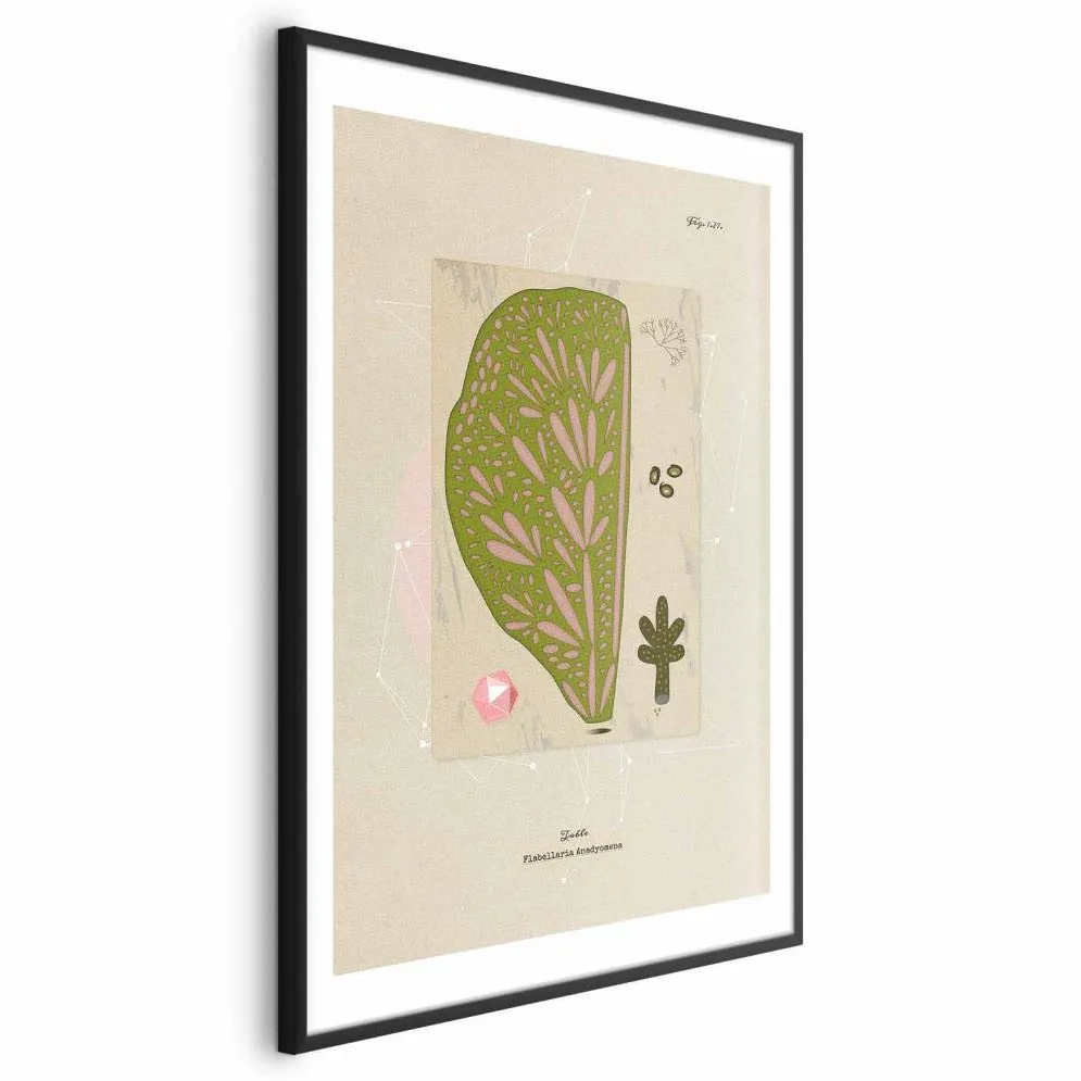 Plakat abstrakcyjne drzewo 40 x 60 cm z ramą czarną | MIRAT.  kolekcja b-A-0396-ao-a