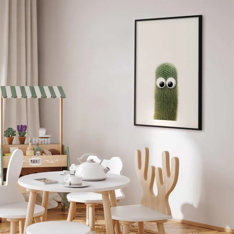 Plakat Kłujący przyjaciel 60x90 cm z ramą czarną z marginesem | MIRAT.