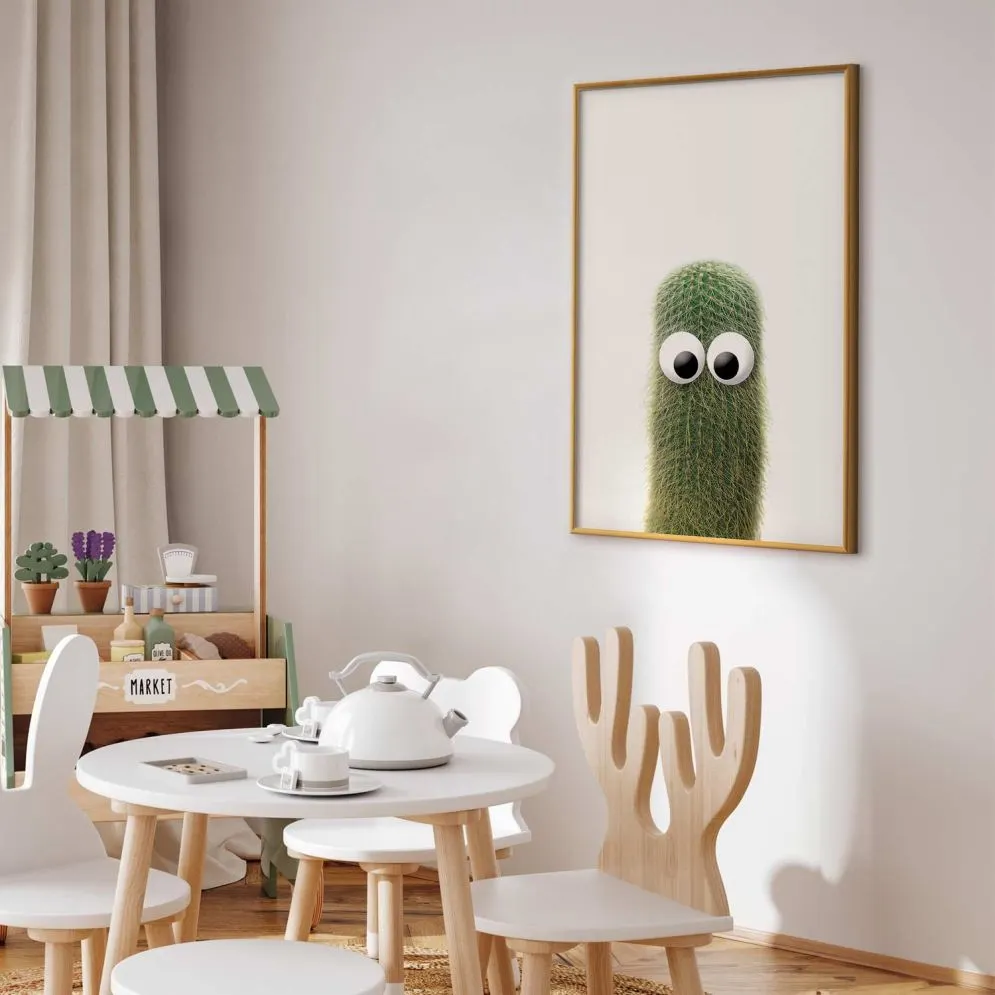 Plakat Kłujący przyjaciel 21x30 cm z ramą złotą bez marginesu | MIRAT.