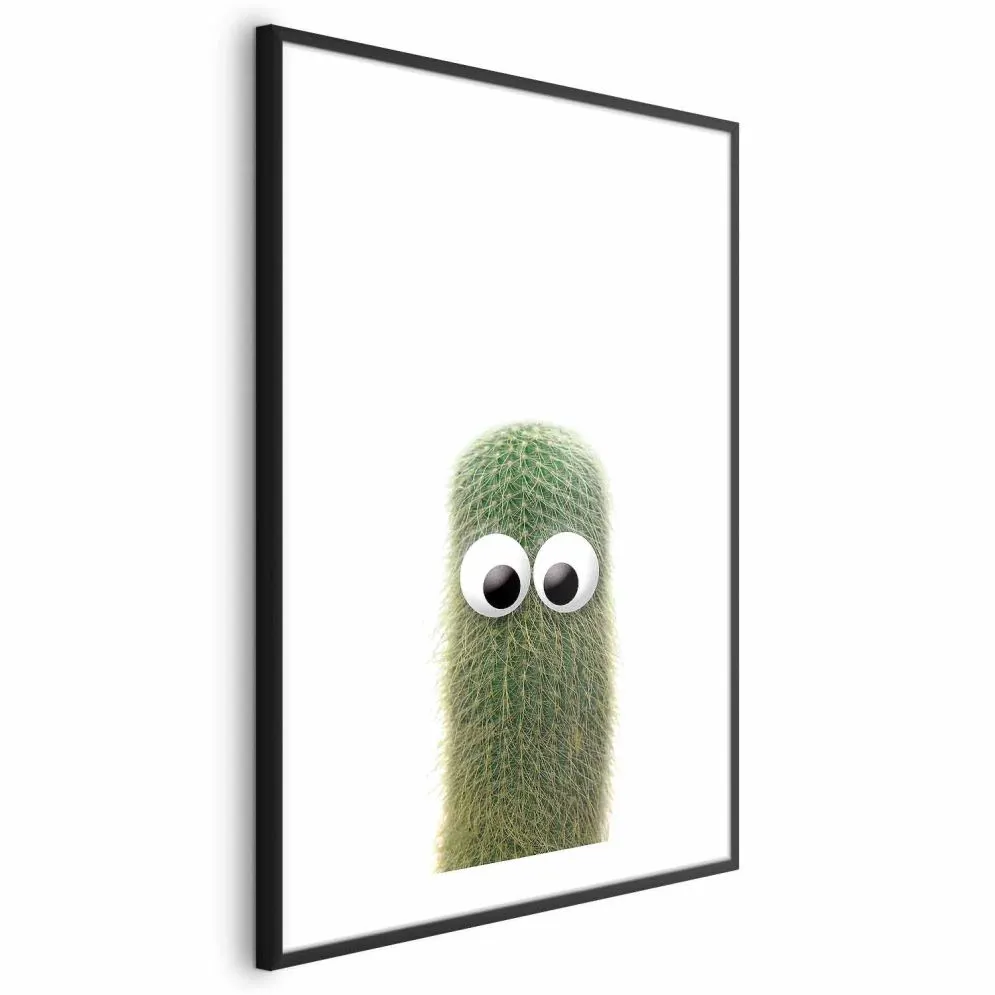 Plakat Kłujący przyjaciel 60x90 cm z ramą czarną z marginesem | MIRAT.