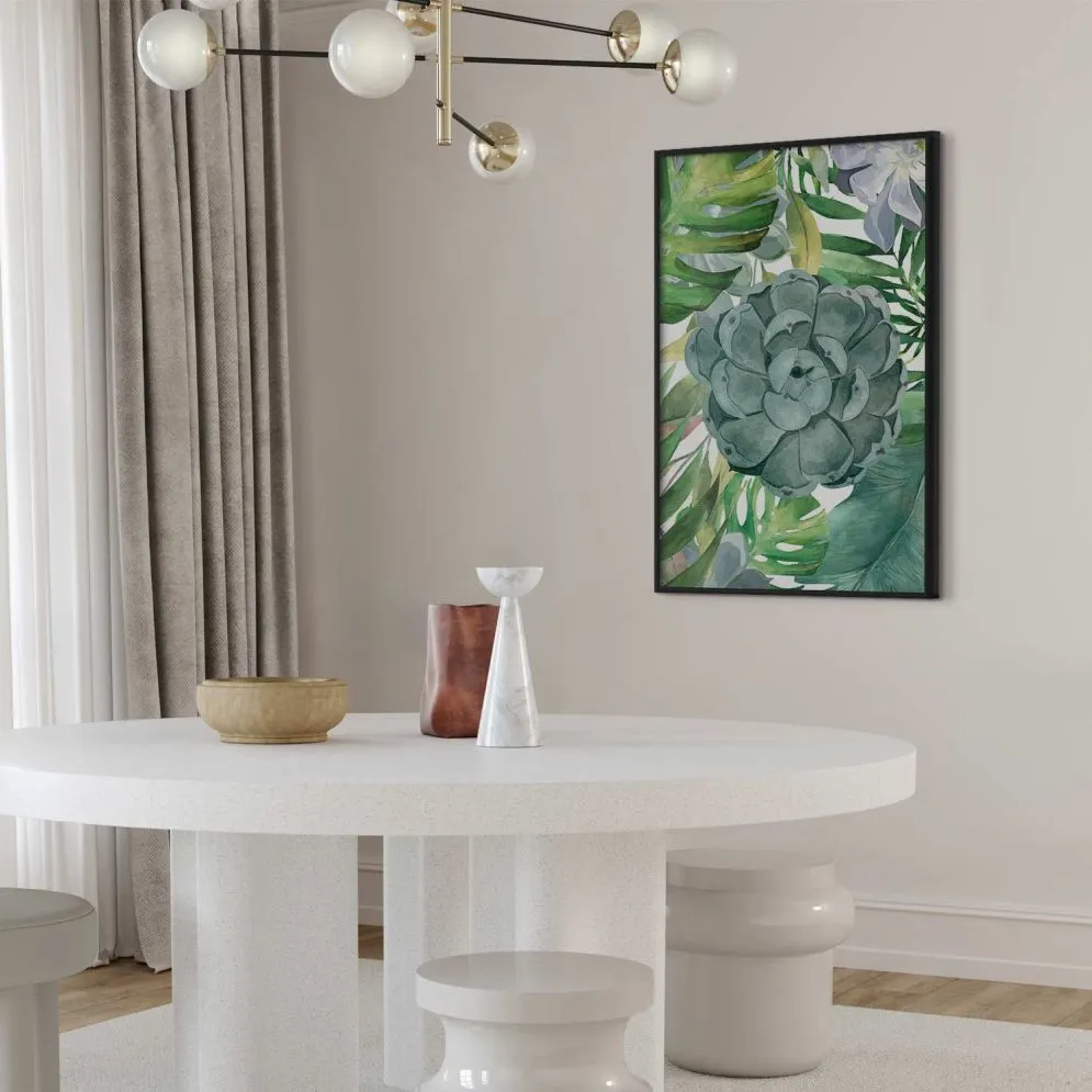 Plakat Tropikalna flora 60x90 cm z ramą czarną bez marginesu | MIRAT.