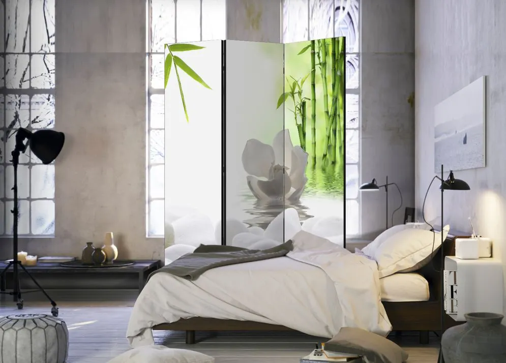 Parawan akustyczny Orient 135x172 cm 3-częściowy szary | MIRAT.