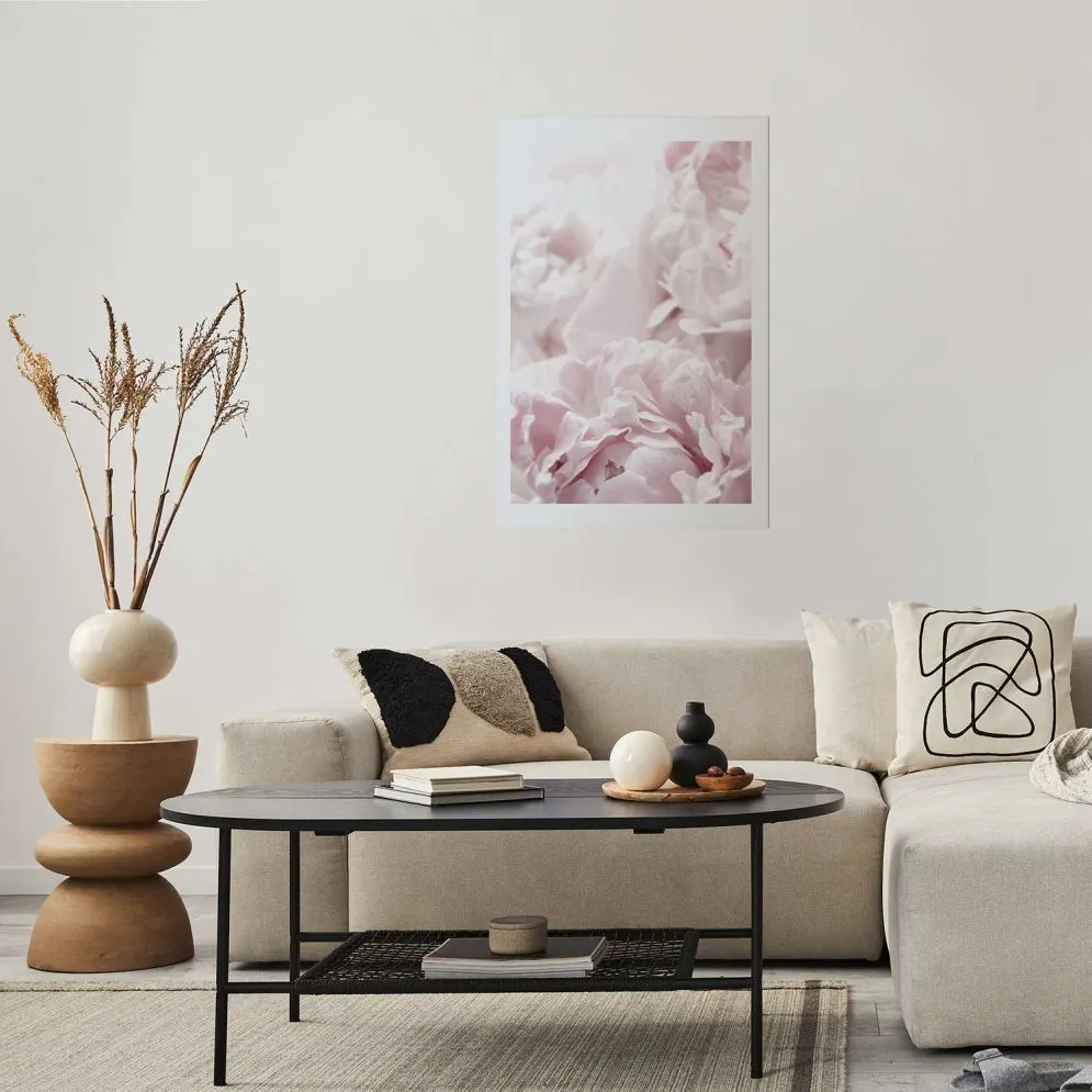 Plakat Puszyste peonie 60x90 cm bez ramy z marginesem | MIRAT.