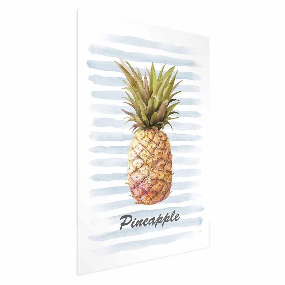 Plakat Ananas i paski 21x30cm bez ramy bez marginesu | MIRAT.  kolekcja b-B-0348-ao-a