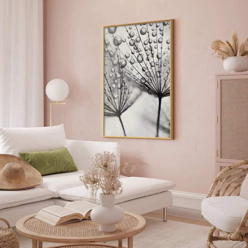 Plakat Rosa 29,7x42 cm z ramą złotą bez marginesu | MIRAT.