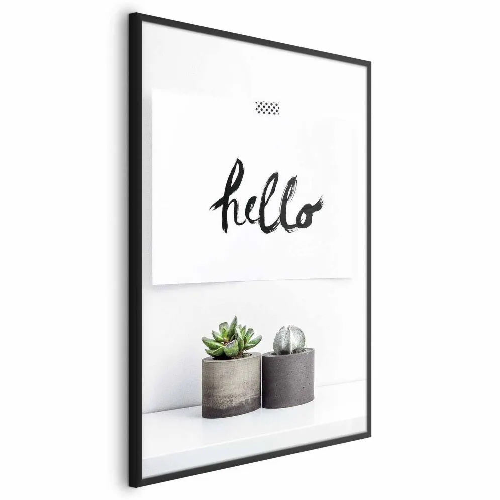 Plakat Skandynawski dom 40x60 cm z ramą czarną bez marginesu | MIRAT.