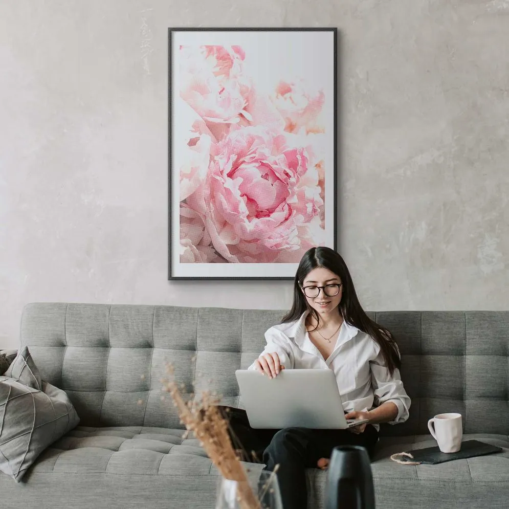 Plakat Nostalgia poranka 21x30 cm z ramą czarną z marginesem | MIRAT.