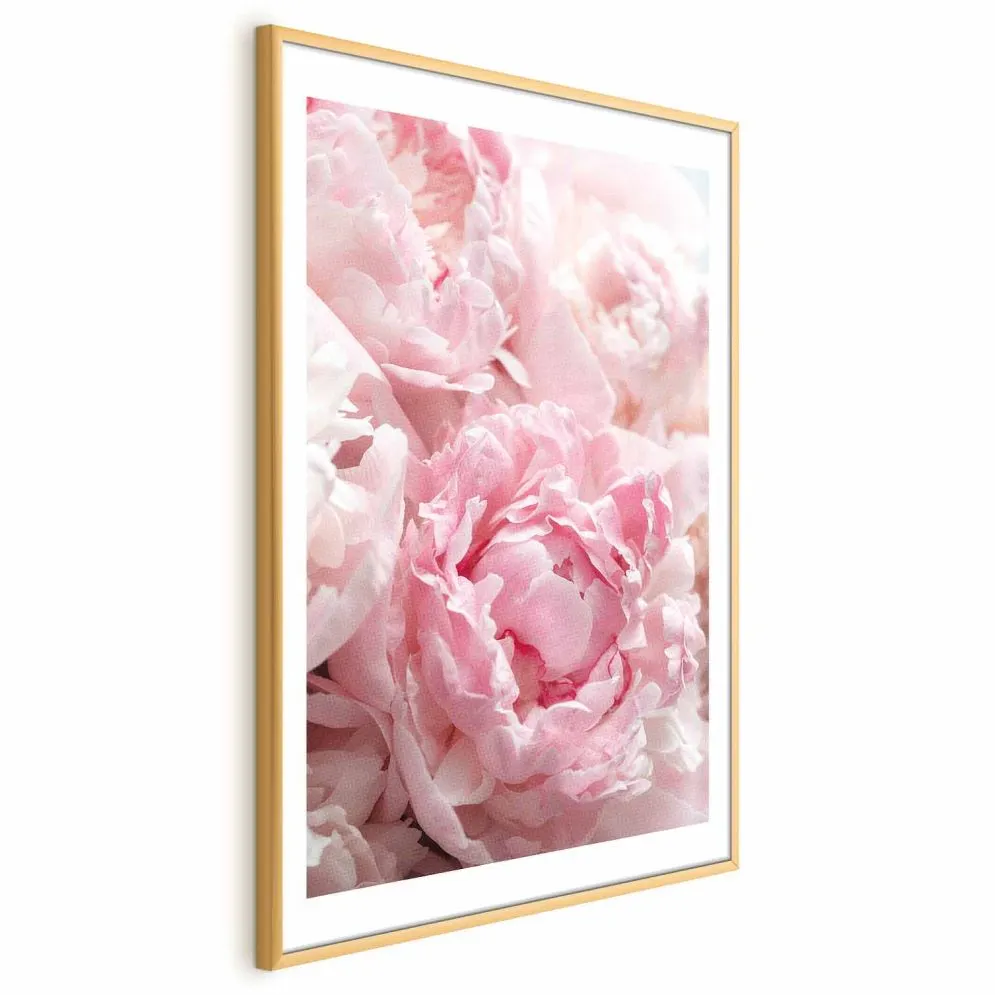 Plakat Nostalgia poranka 21x30 cm z ramą złotą z marginesem | MIRAT.