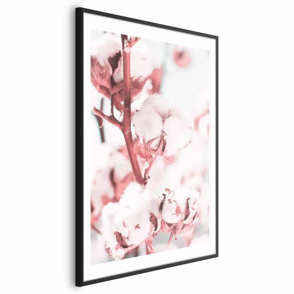 Plakat Bawełna 21x30 cm z ramą czarną z marginesem | MIRAT.