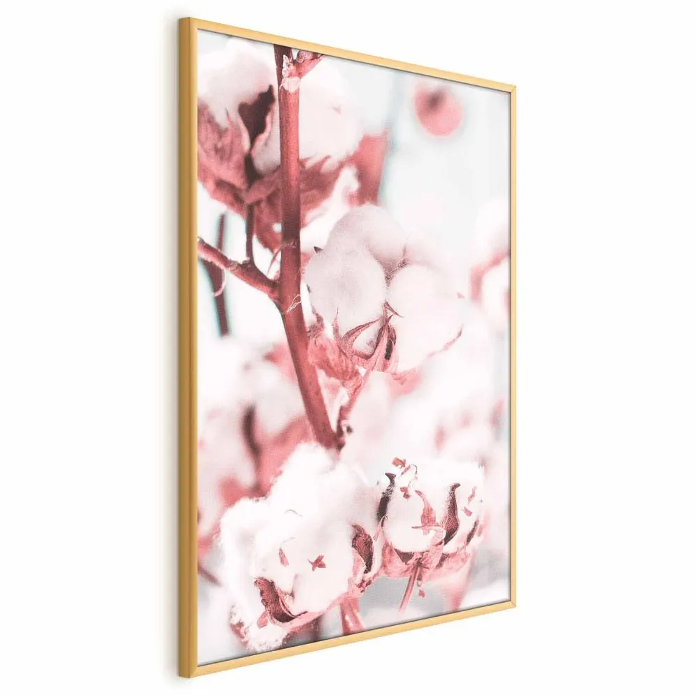 Plakat Bawełna 21x30 cm z ramą złotą bez marginesu | MIRAT.