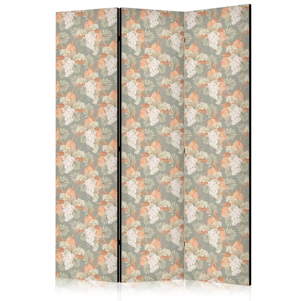 Parawan dwustronny Kwiaty 135x172 cm 3-częściowy wielokolorowy | MIRAT.