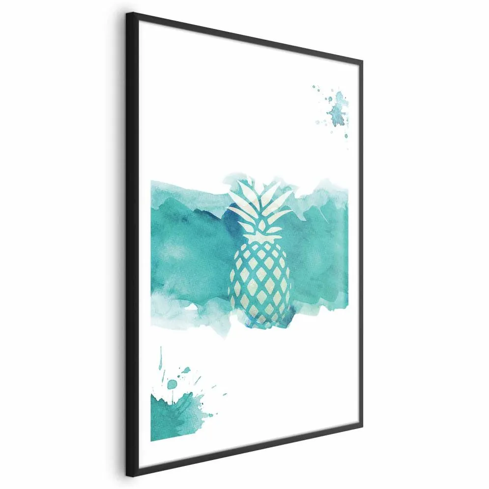 Plakat Ananas 60x90cm z ramą czarną z marginesem | MIRAT.  kolekcja b-C-0288-ao-a