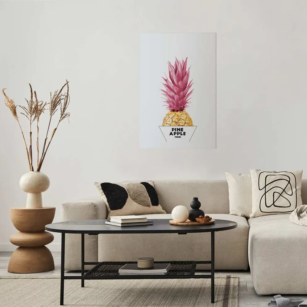 Plakat złotą ananas 40x60 cm bez ramy z marginesem | MIRAT.