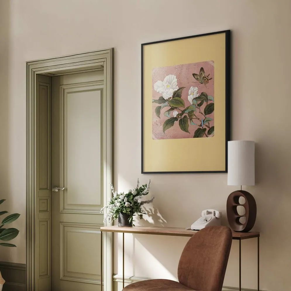 Plakat Kwiat azalii 40x60 cm z ramą czarną bez marginesu | MIRAT.