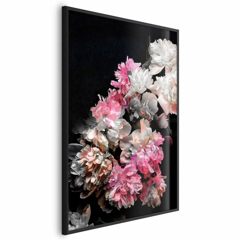 Plakat Bukiet w mroku 60x90 cm z ramą czarną bez marginesu | MIRAT.