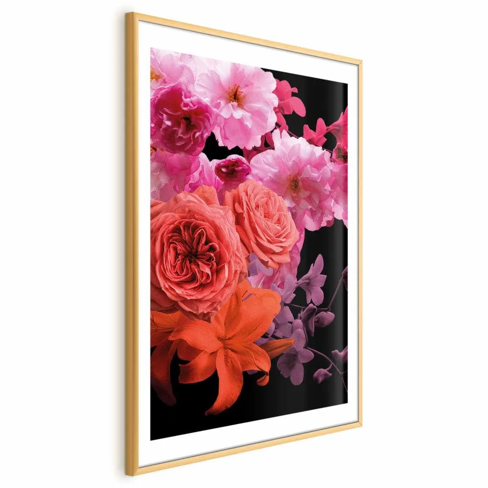 Plakat Wiosenna bryza 60x90 cm z ramą złotą z marginesem | MIRAT.