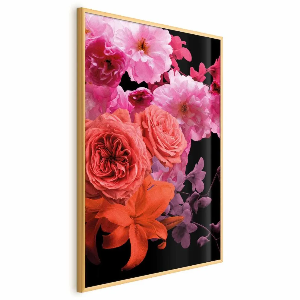 Plakat Wiosenna bryza 60x90 cm z ramą złotą bez marginesu | MIRAT.