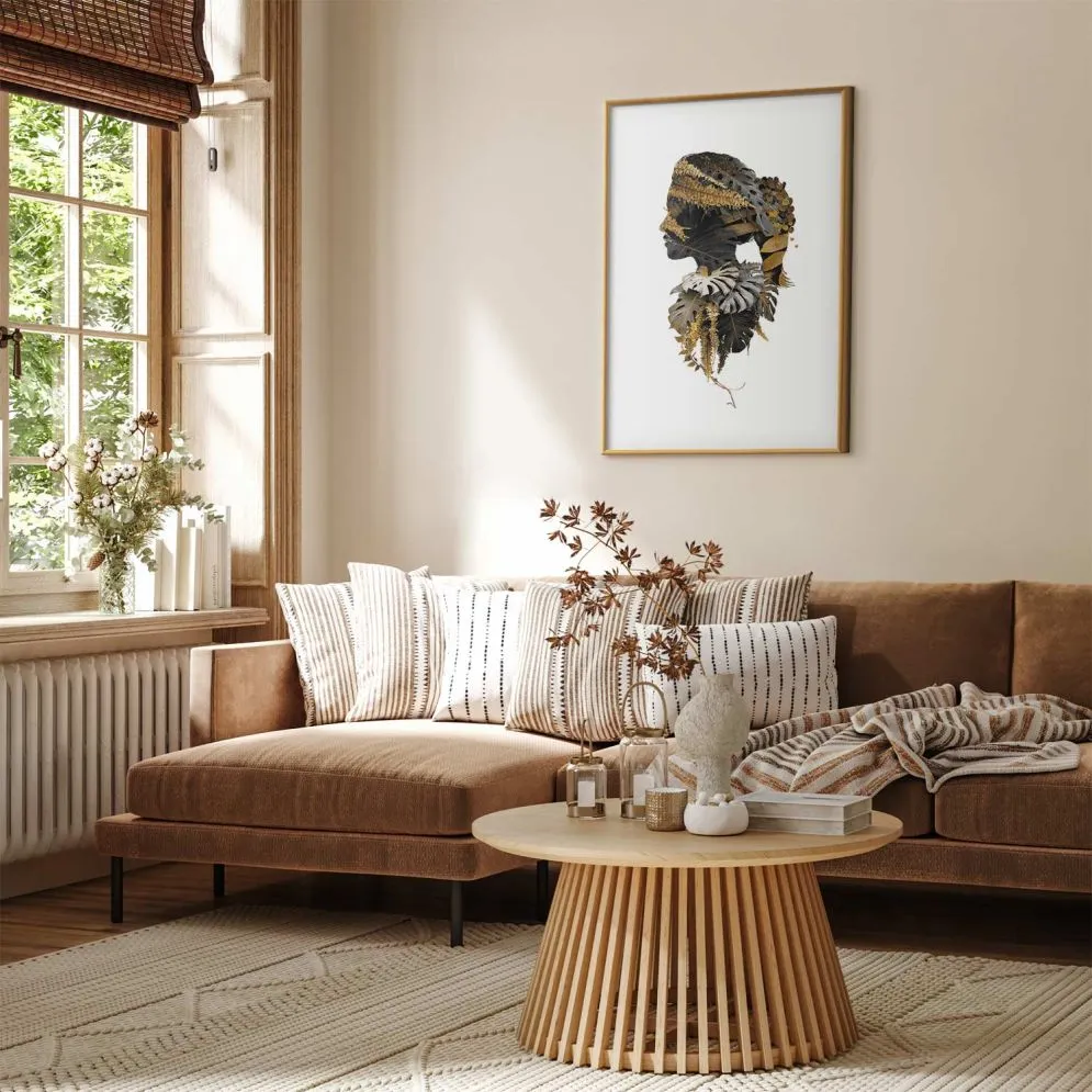 Plakat Człowiek dżungli 21x30 cm z ramą złotą z marginesem | MIRAT.