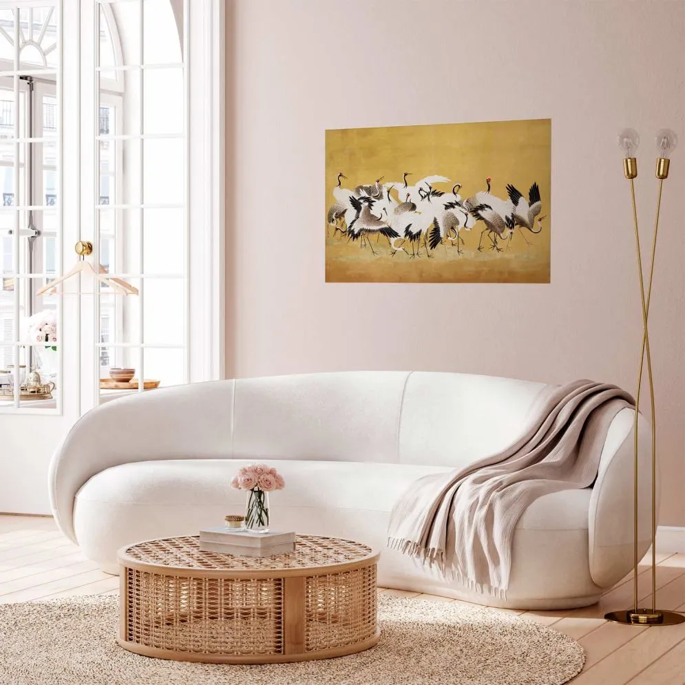 Plakat Japońskie żurawie 42x29,7 cm bez ramy bez marginesu | MIRAT.