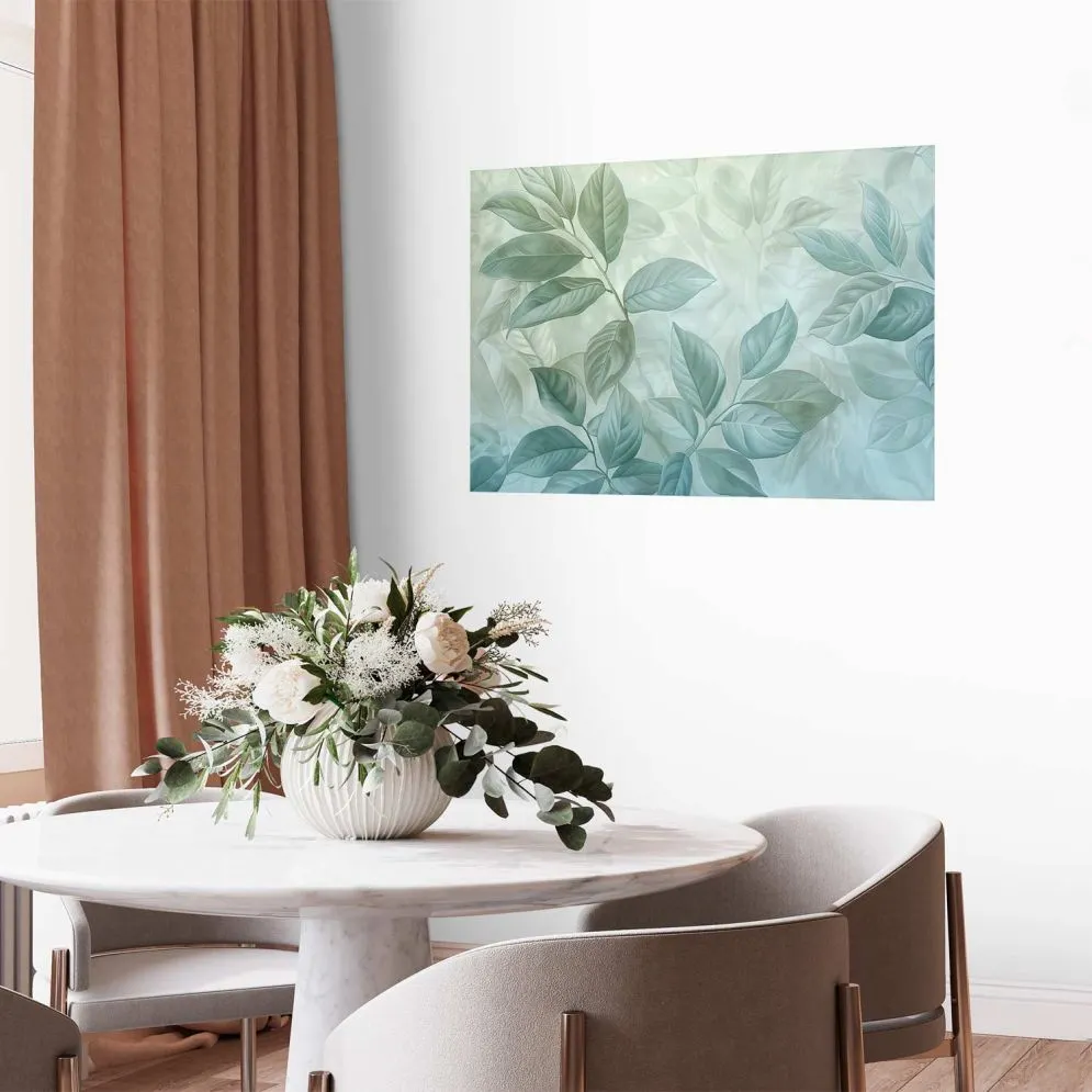Plakat Miętowe liście 42x29,7 cm bez ramy bez marginesu | MIRAT.