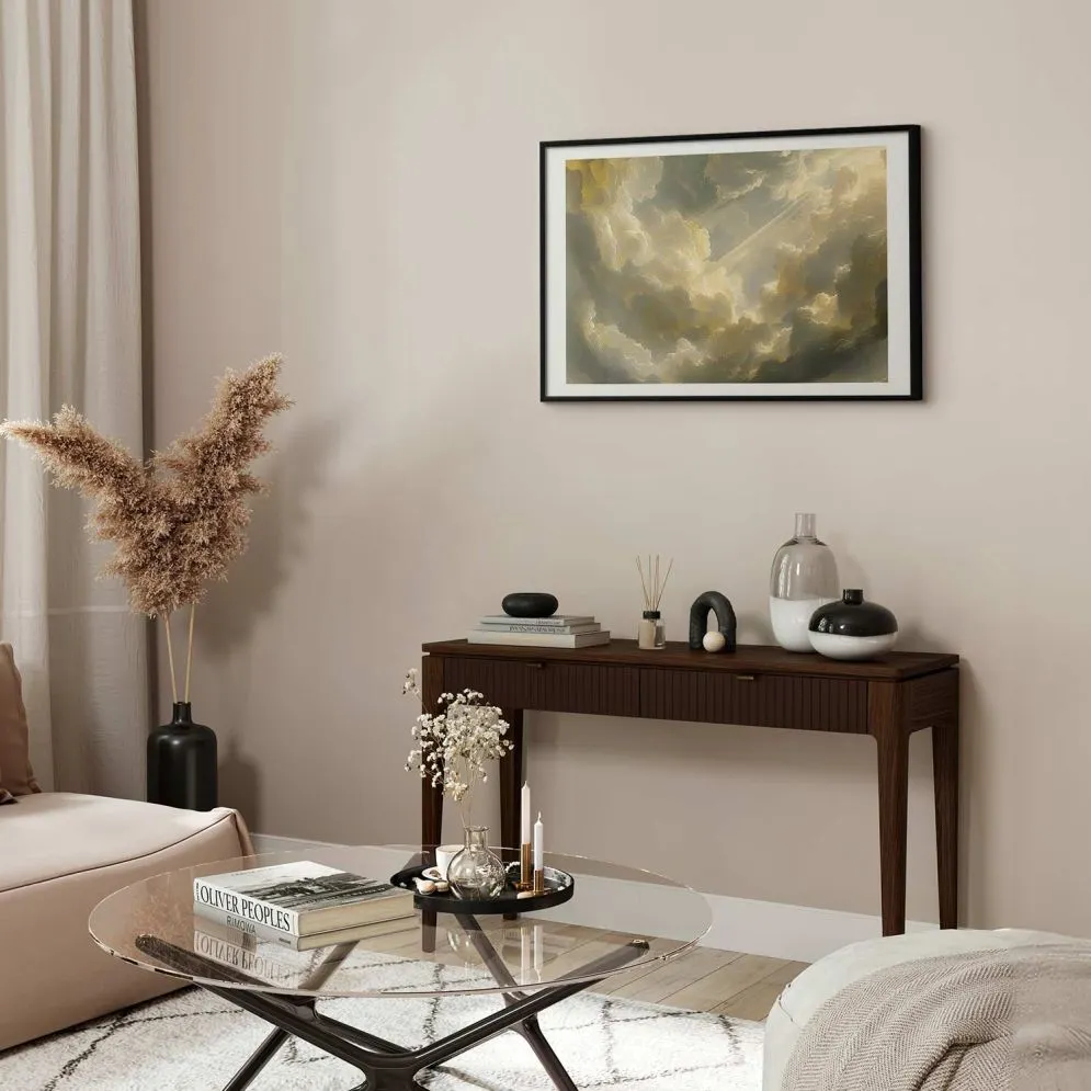 Plakat Zachwycająca gra kolorów 30x21 cm z ramą czarną z marginesem | MIRAT.