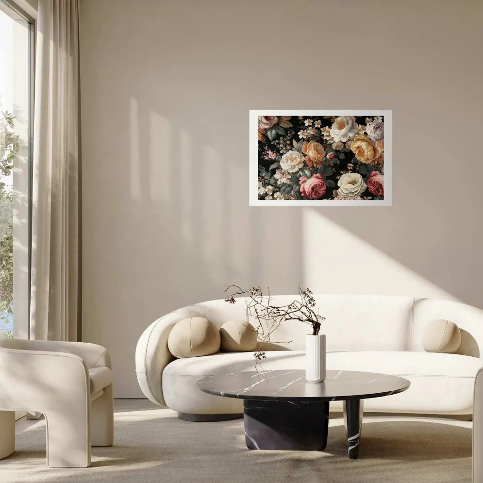 Plakat Kolorowe kwiaty 60x40 cm bez ramy z marginesem | MIRAT.